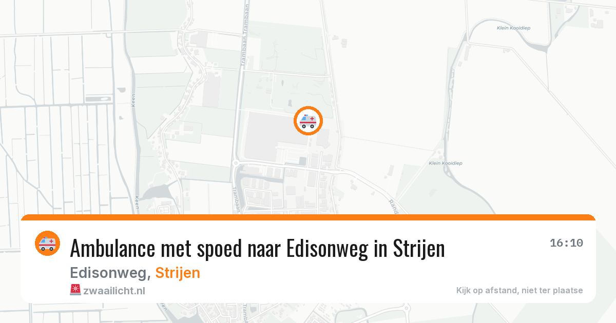 Ambulance met spoed naar Edisonweg in Strijen — 21 apr 2026