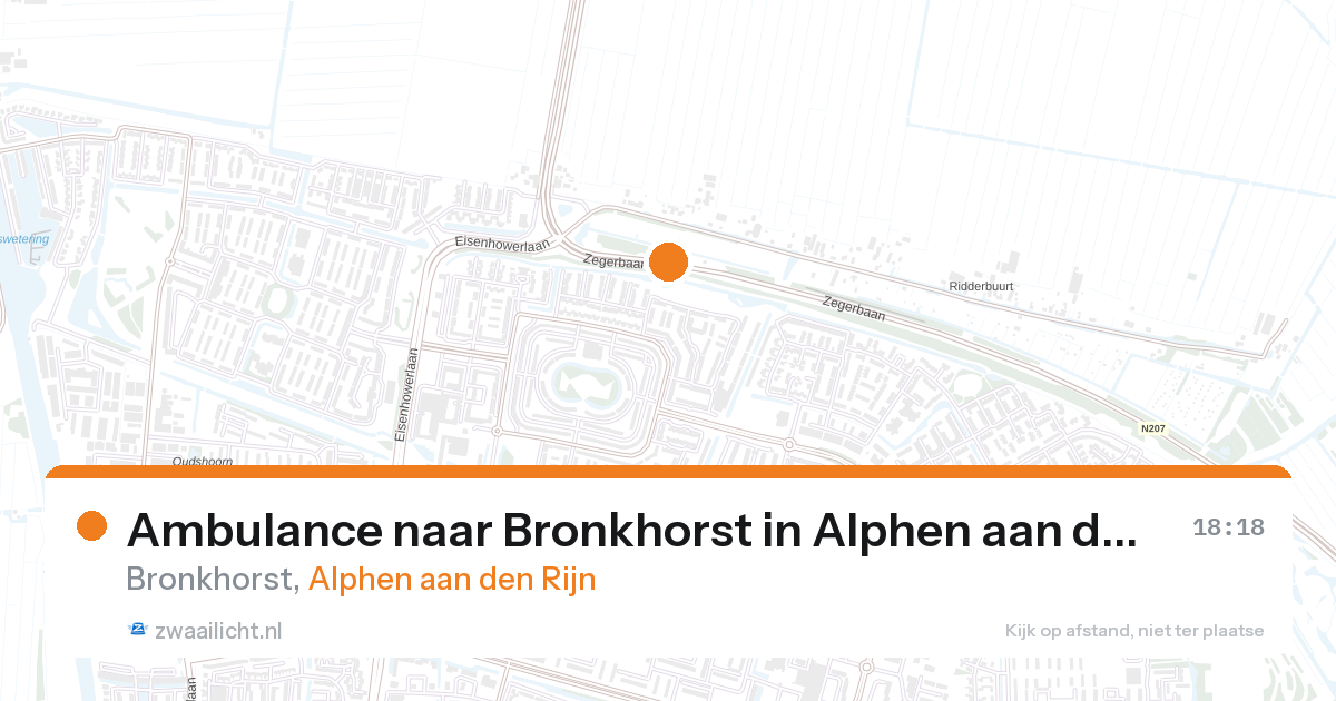Ambulance naar Bronkhorst in Alphen aan den Rijn — 28 aug 2026