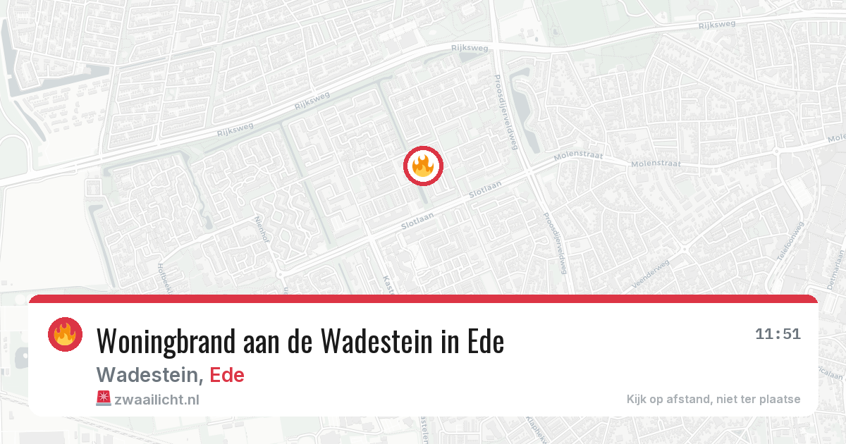 Woningbrand aan de Wadestein in Ede — 19 apr 2026