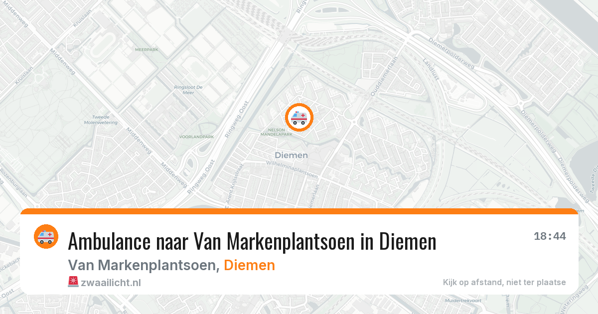 Ambulance naar Van Markenplantsoen in Diemen — 22 jun 2026