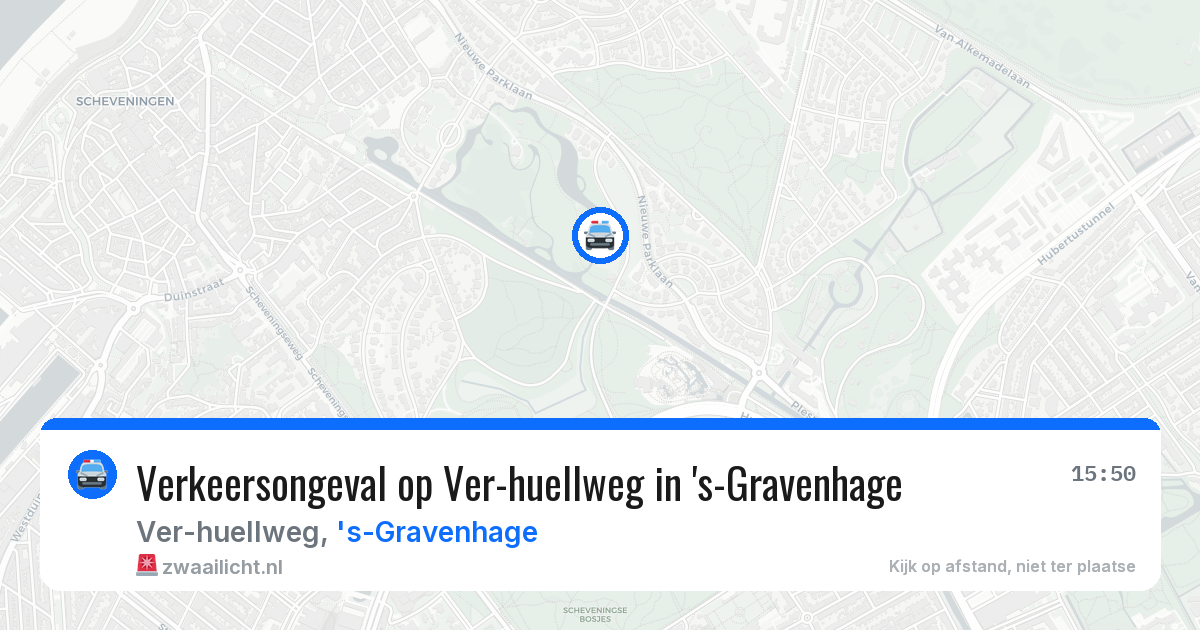 Verkeersongeval op Ver-huellweg in 's-Gravenhage — 29 jun 2026