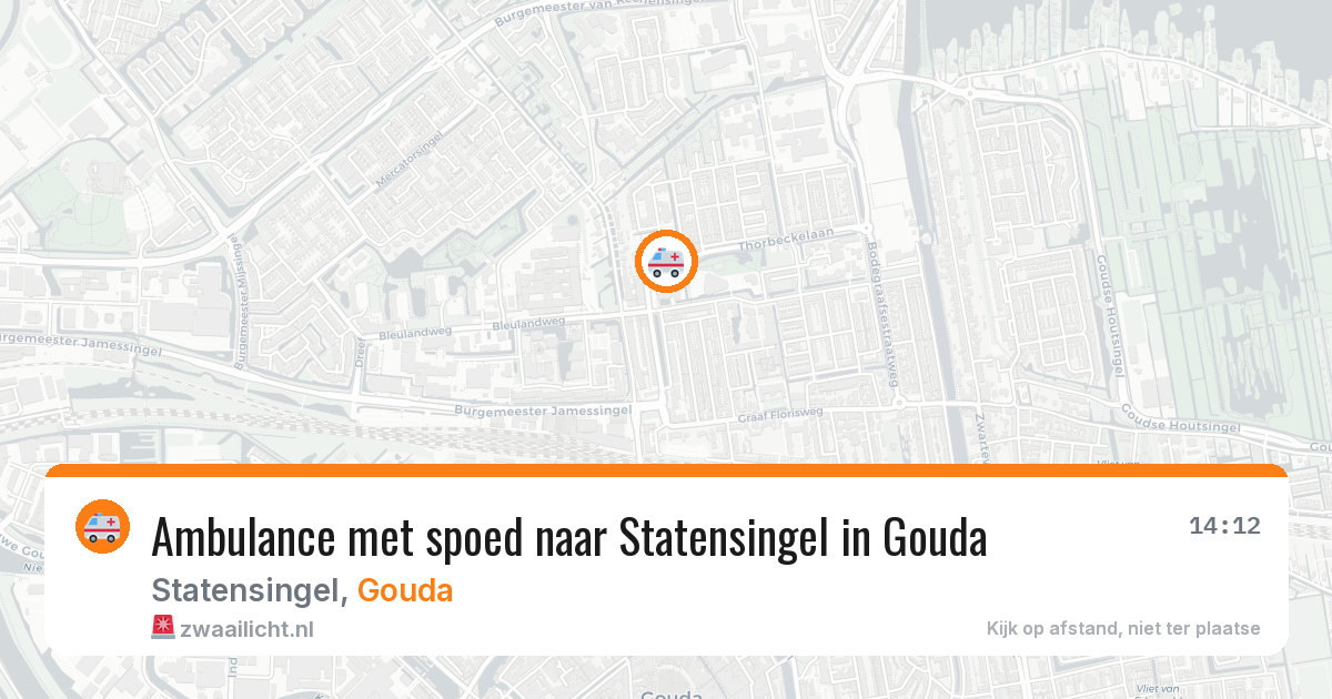 Ambulance met spoed naar Statensingel in Gouda — 20 jul 2026
