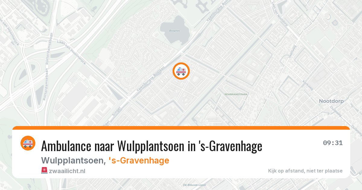 Ambulance naar Wulpplantsoen in 's-Gravenhage — 7 apr 2026