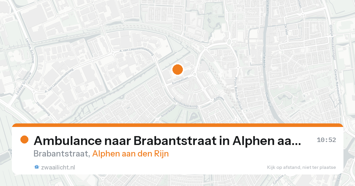Ambulance naar Brabantstraat in Alphen aan den Rijn — 27 mei 2026