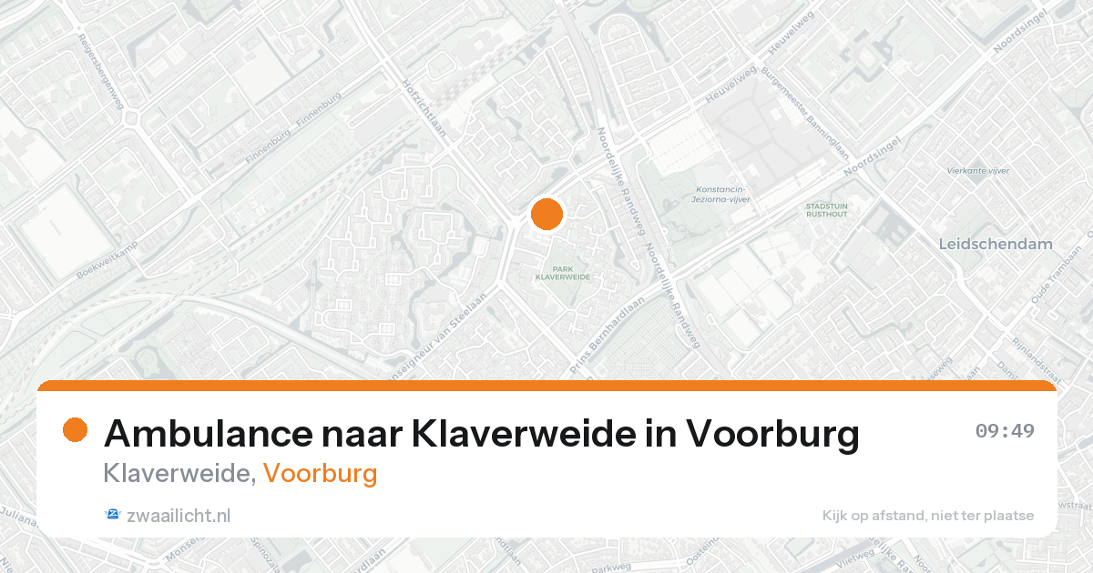 Ambulance naar Klaverweide in Voorburg — 23 aug 2026