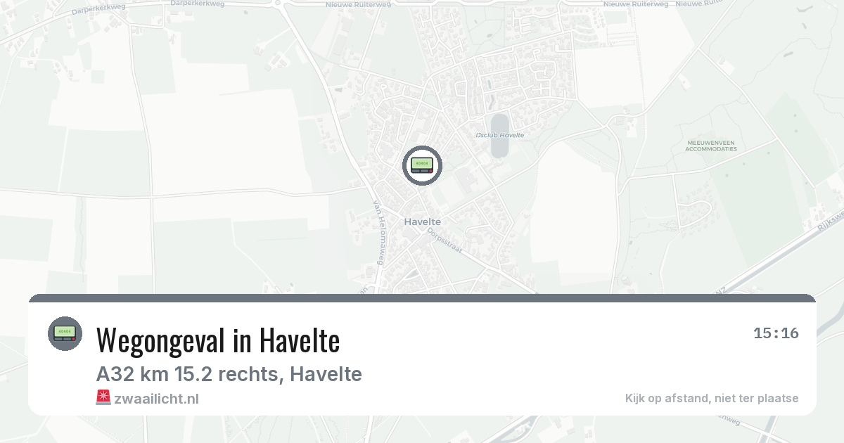 Wegongeval in Havelte — 4 mrt 2026