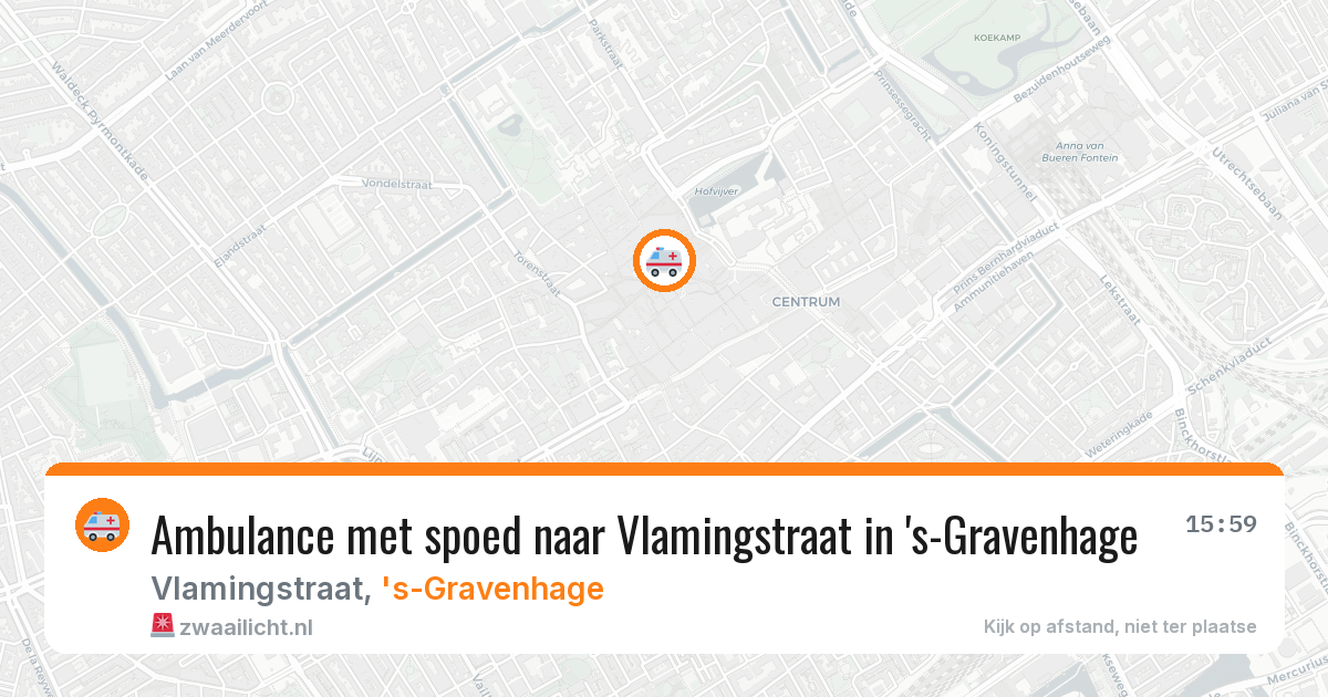 Ambulance met spoed naar Vlamingstraat in 's-Gravenhage — 21 mei 2026