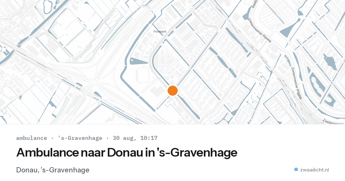Ambulance naar Donau in 's-Gravenhage — 30 aug 2026