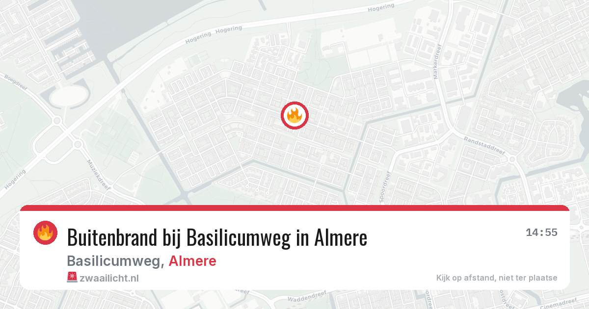 Buitenbrand bij Basilicumweg in Almere — 2 aug 2026