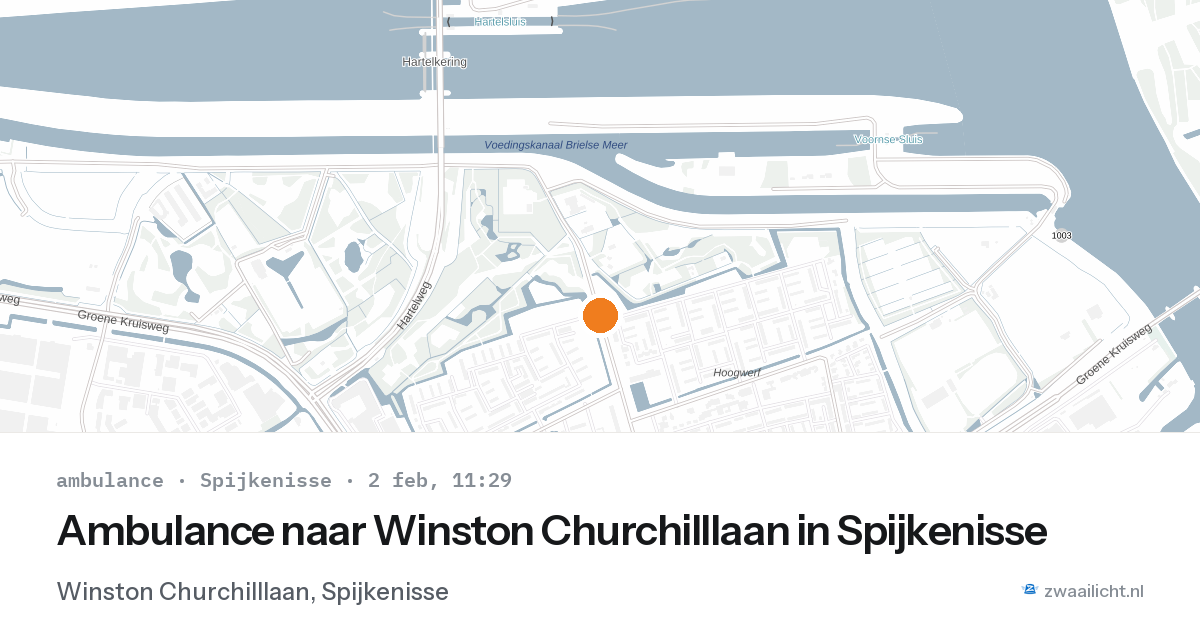 Ambulance naar Winston Churchilllaan in Spijkenisse — 2 feb 2026