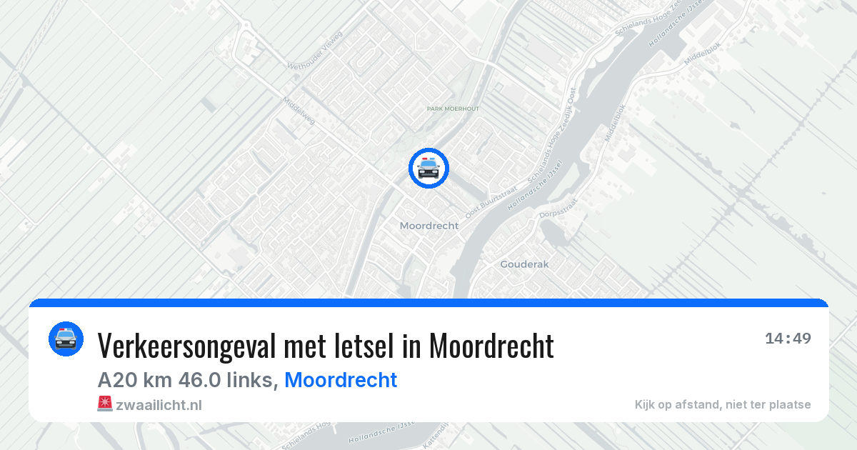 Verkeersongeval met letsel in Moordrecht — 31 mrt 2026