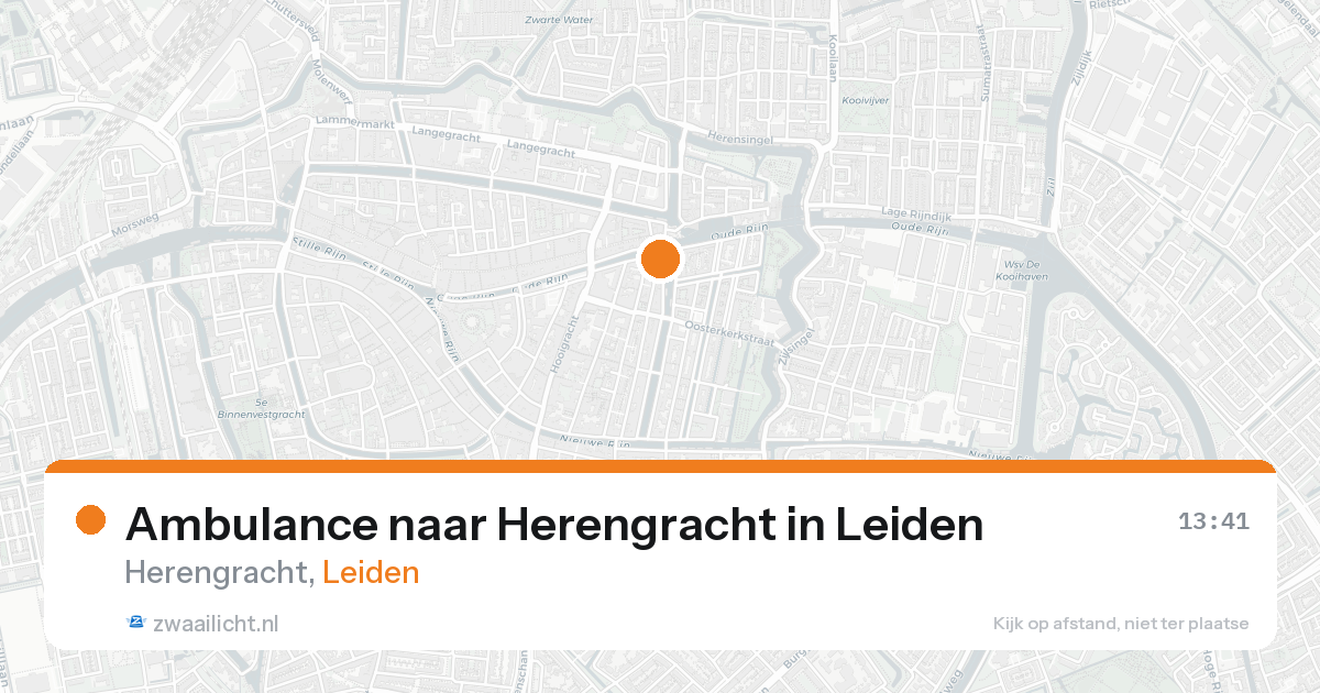 Ambulance naar Herengracht in Leiden — 7 feb 2026