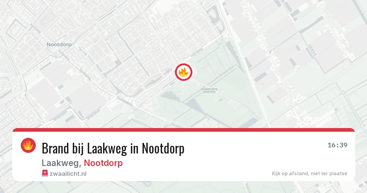 Brand bij Laakweg in Nootdorp — 1 apr 2026