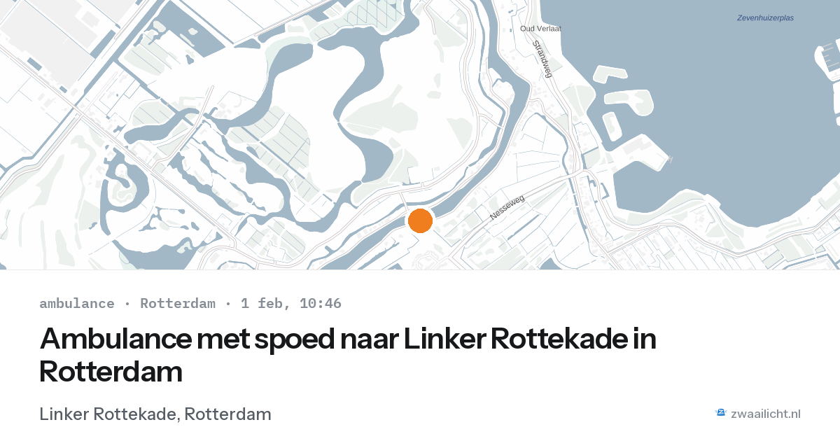 Ambulance met spoed naar Linker Rottekade in Rotterdam — 1 feb 2026