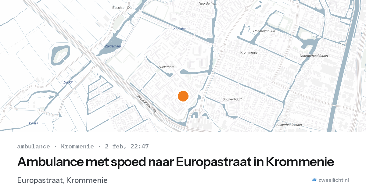 Ambulance met spoed naar Europastraat in Krommenie — 2 feb 2026