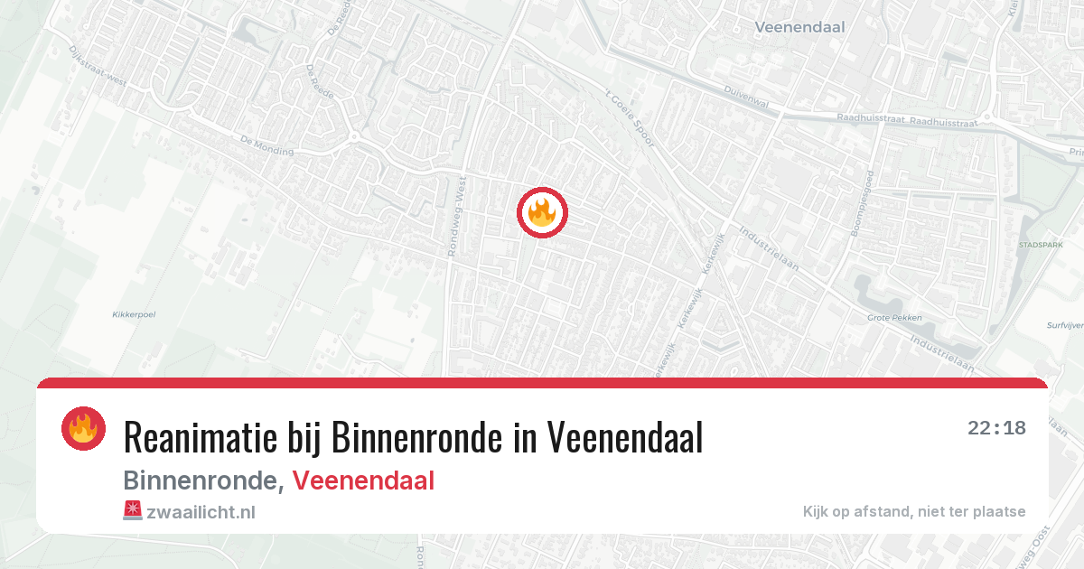Reanimatie bij Binnenronde in Veenendaal — 15 mei 2026