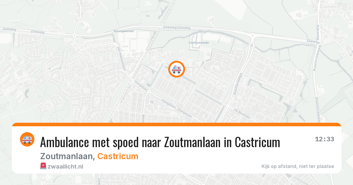Ambulance met spoed naar Zoutmanlaan in Castricum — 23 feb 2026