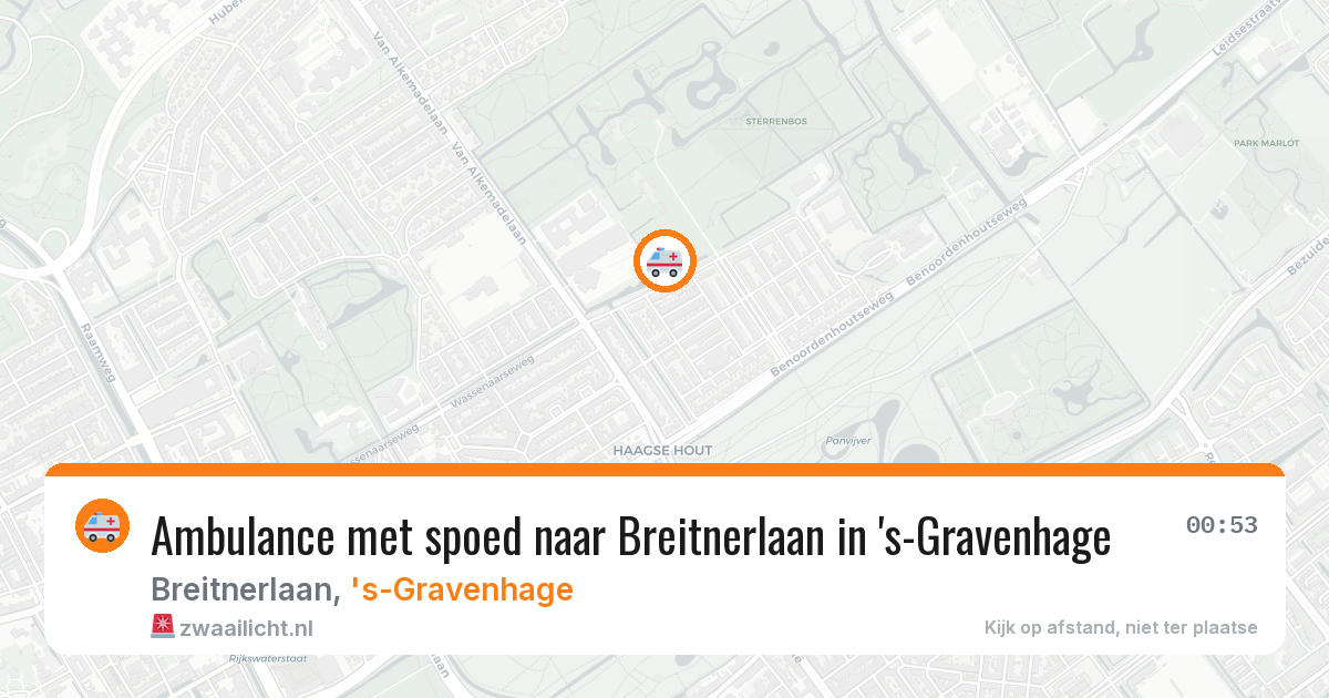 Ambulance met spoed naar Breitnerlaan in 's-Gravenhage — 9 apr 2026