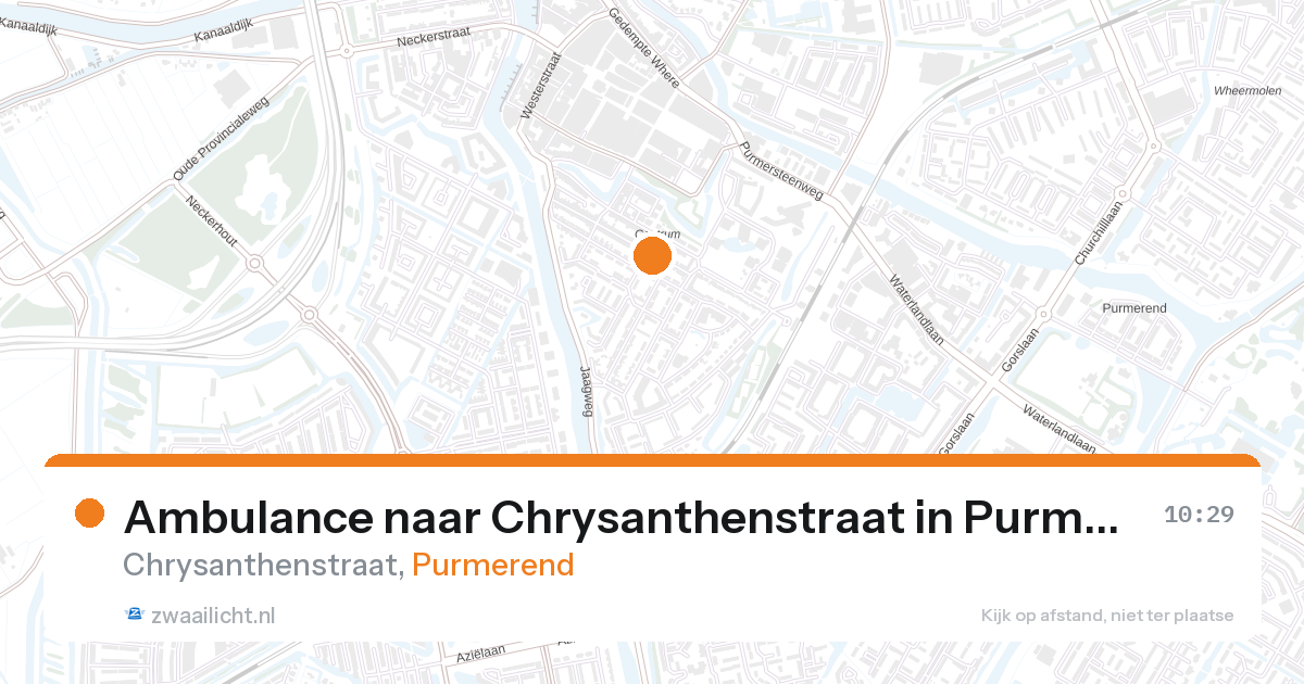 Ambulance naar Chrysanthenstraat in Purmerend — 28 aug 2026