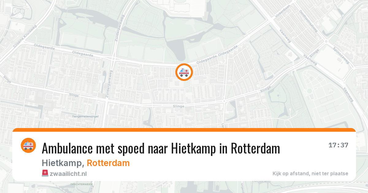 Ambulance met spoed naar Hietkamp in Rotterdam — 27 apr 2026