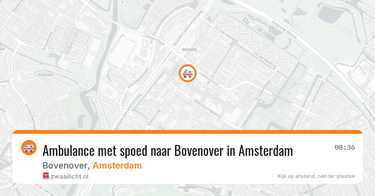 Ambulance met spoed naar Bovenover in Amsterdam — 16 jul 2026