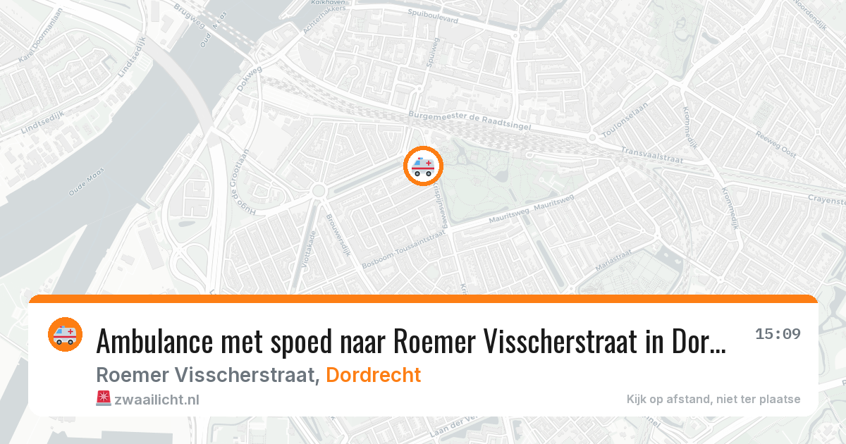 Ambulance met spoed naar Roemer Visscherstraat in Dordrecht — 22 jan 2026