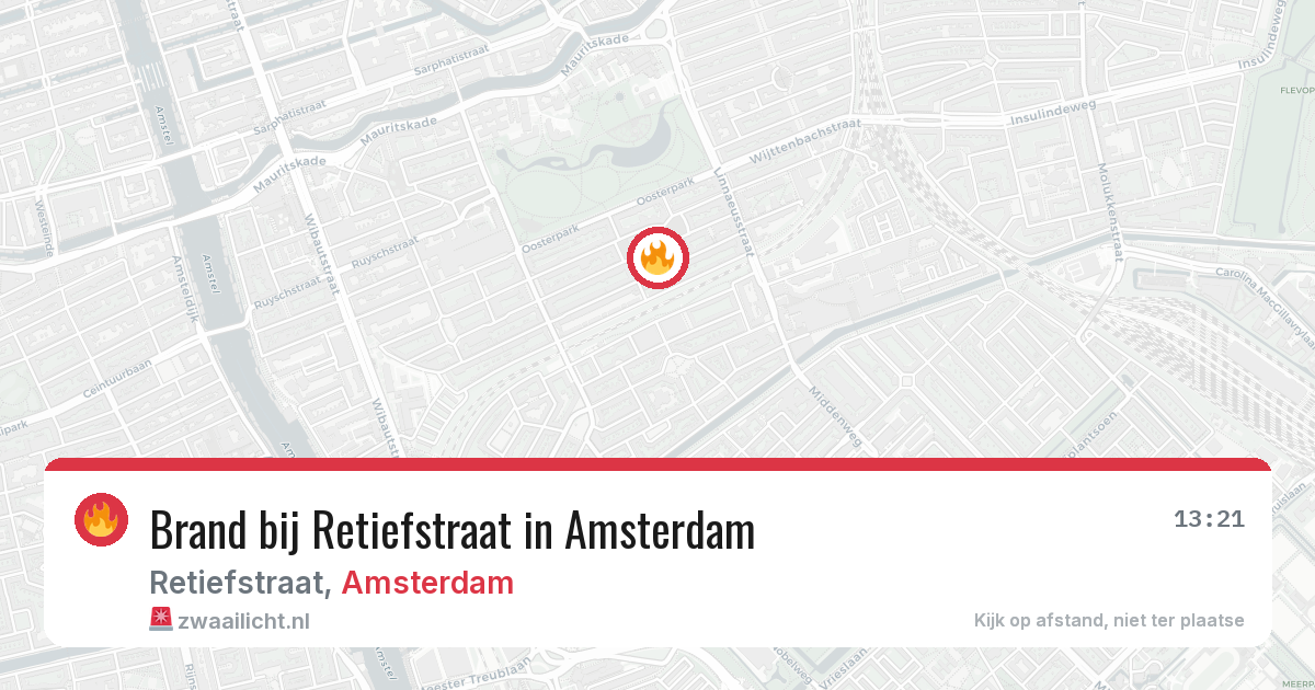 Brand bij Retiefstraat in Amsterdam — 12 aug 2026