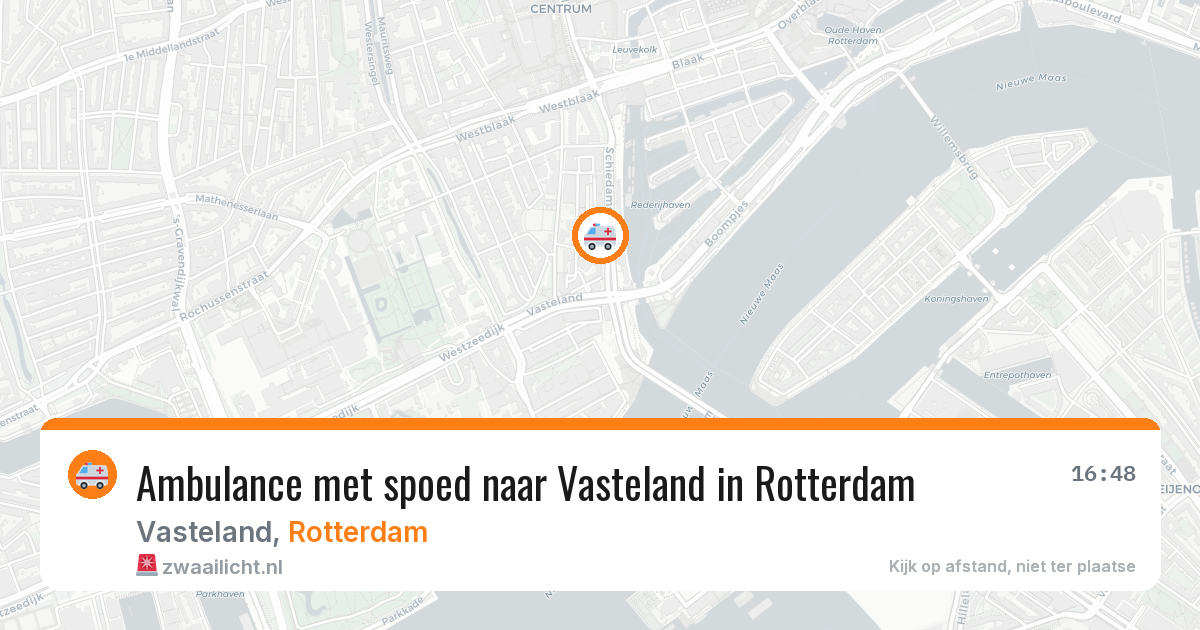 Ambulance met spoed naar Vasteland in Rotterdam — 29 jan 2026