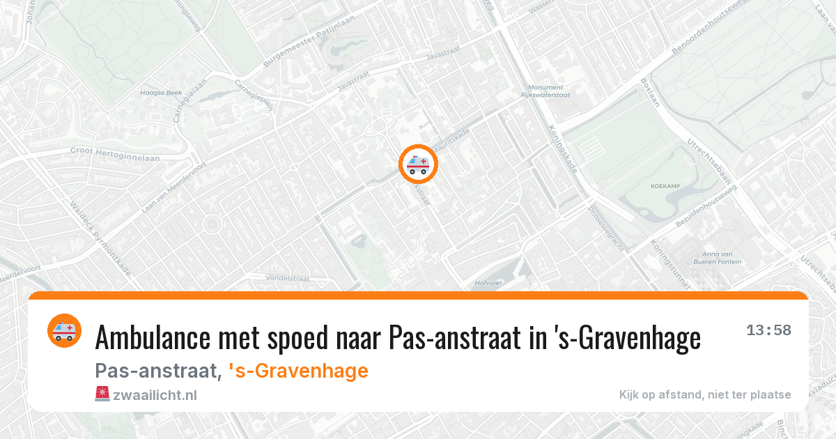 Ambulance met spoed naar Pas-anstraat in 's-Gravenhage — 29 jun 2026