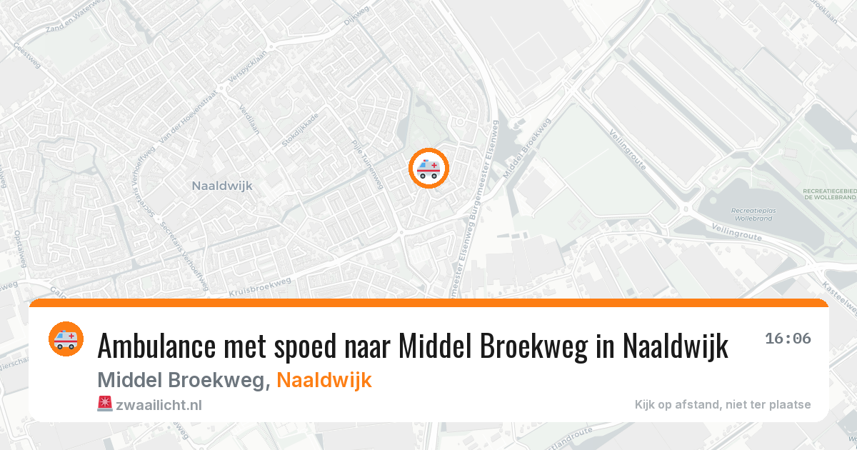 Ambulance met spoed naar Middel Broekweg in Naaldwijk — 11 aug 2026