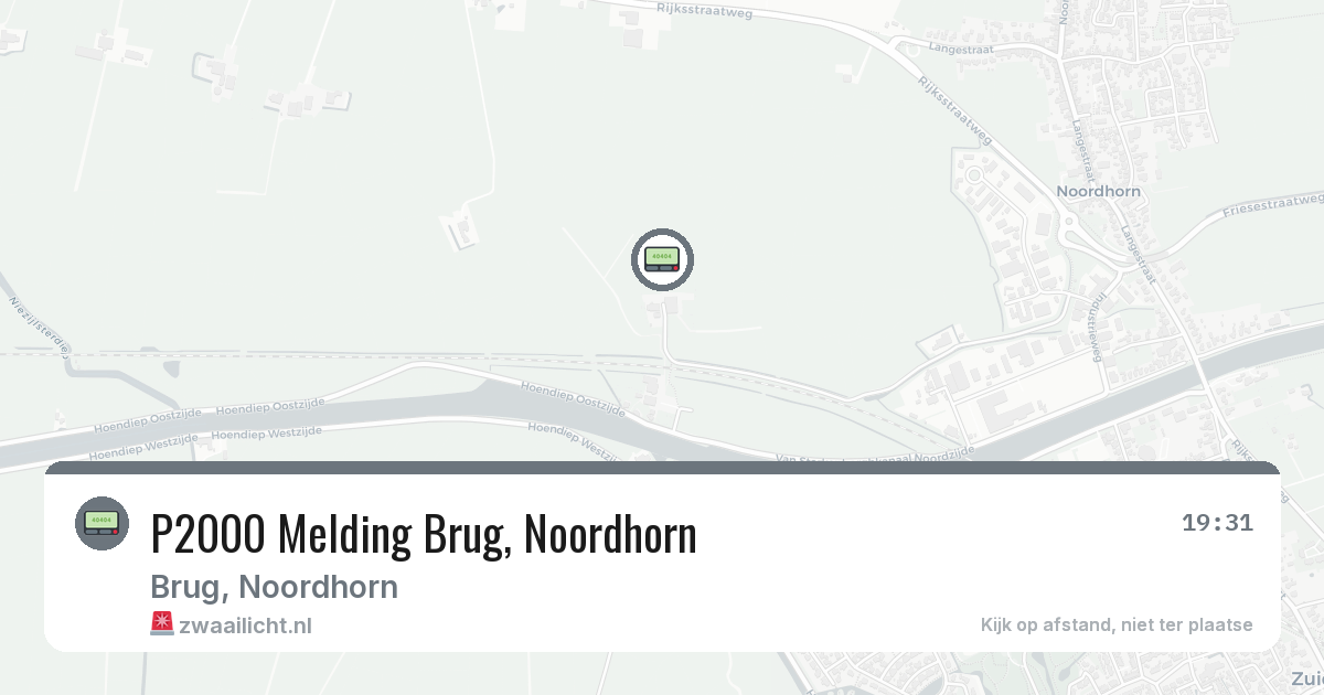 P2000 Melding Brug, Noordhorn — 25 jul 2026