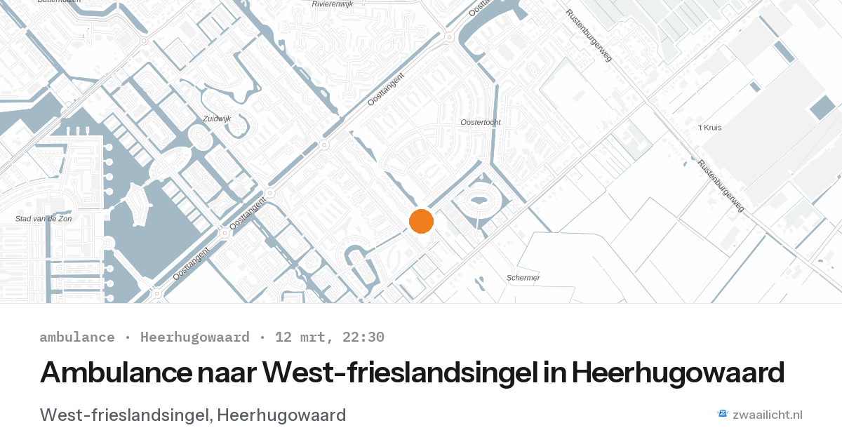 Ambulance naar West-frieslandsingel in Heerhugowaard — 12 mrt 2026