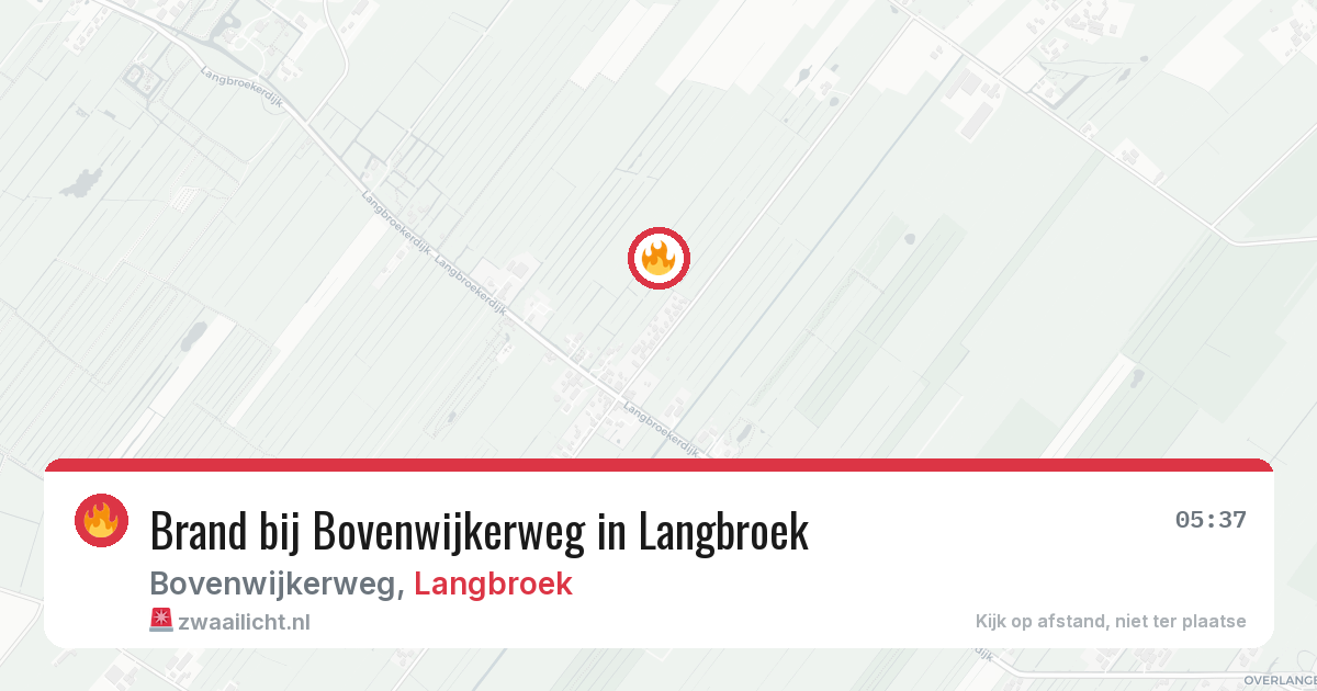Brand bij Bovenwijkerweg in Langbroek — 25 mrt 2026