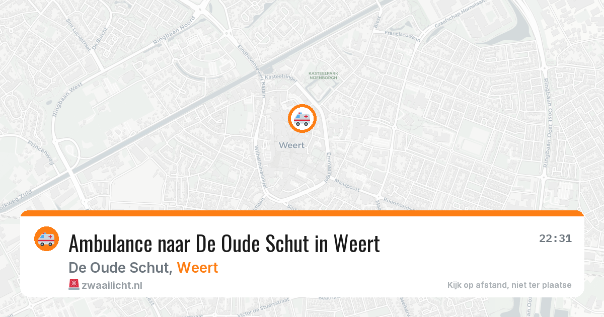 Ambulance naar De Oude Schut in Weert — 29 jun 2026