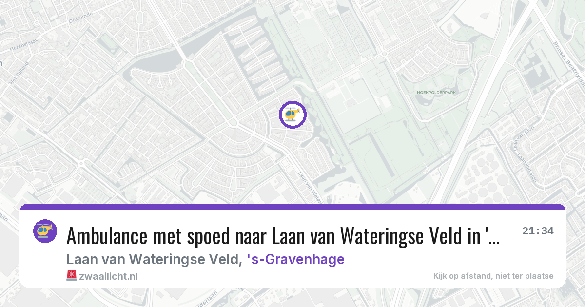 Ambulance met spoed naar Laan van Wateringse Veld in 's-Gravenhage — 29 jun 2026