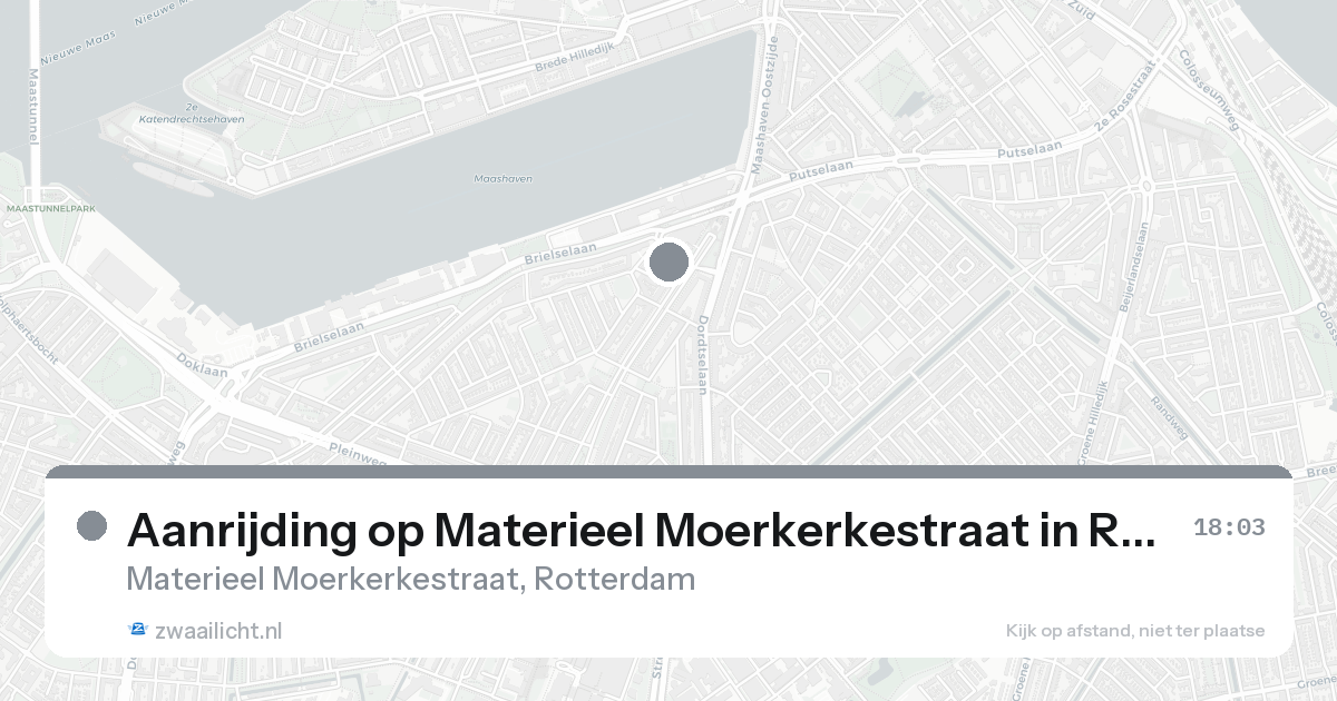 Aanrijding op Materieel Moerkerkestraat in Rotterdam — 31 jan 2026