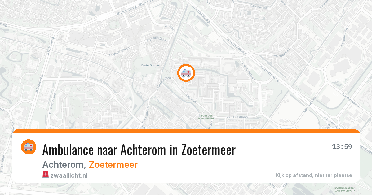 Ambulance naar Achterom in Zoetermeer — 27 jun 2026