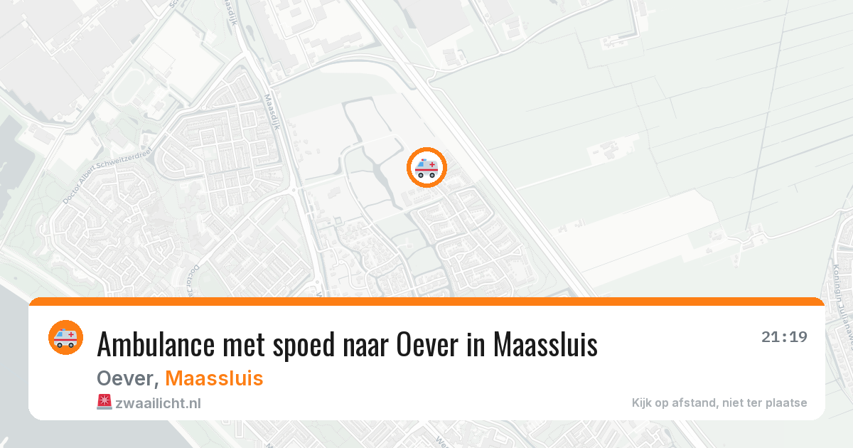Ambulance met spoed naar Oever in Maassluis — 29 jul 2026