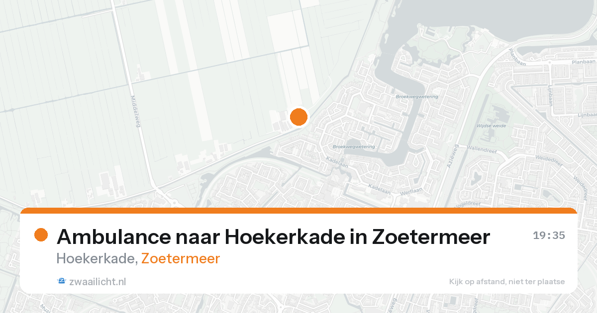 Ambulance naar Hoekerkade in Zoetermeer — 19 aug 2026