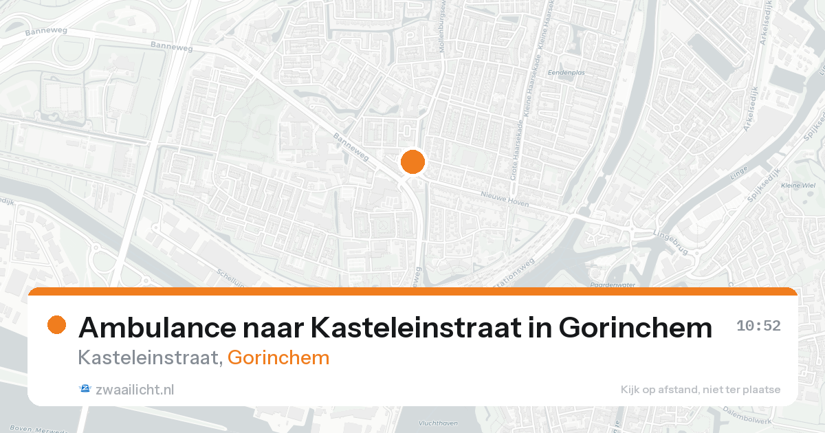 Ambulance naar Kasteleinstraat in Gorinchem — 21 aug 2026