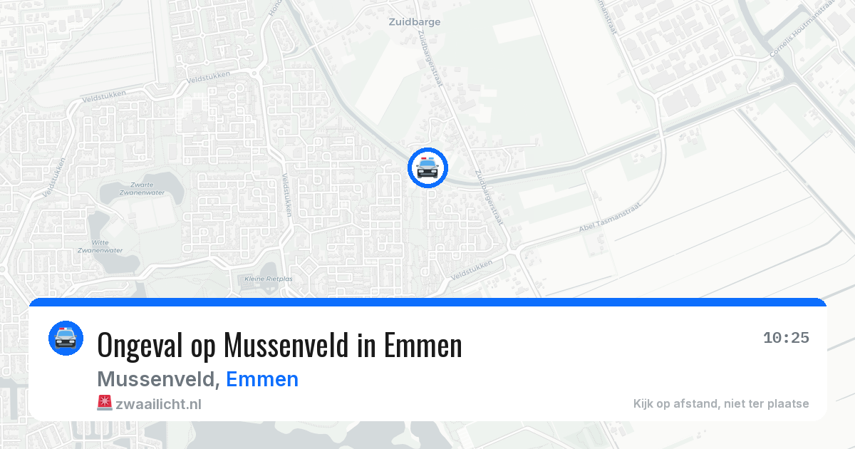 Ongeval op Mussenveld in Emmen — 10 aug 2026