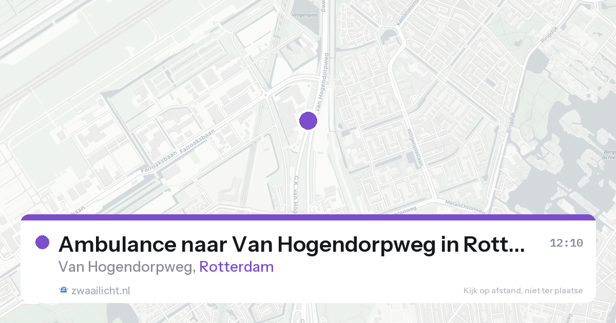 Ambulance naar Van Hogendorpweg in Rotterdam — 22 aug 2026