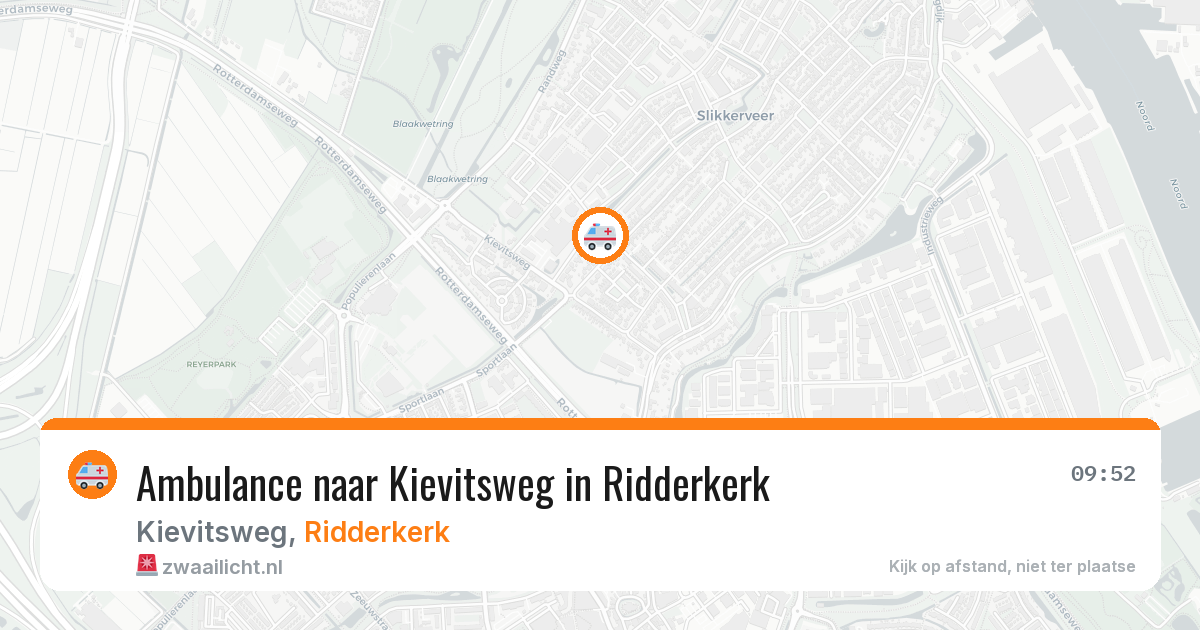 Ambulance naar Kievitsweg in Ridderkerk — 26 mrt 2026