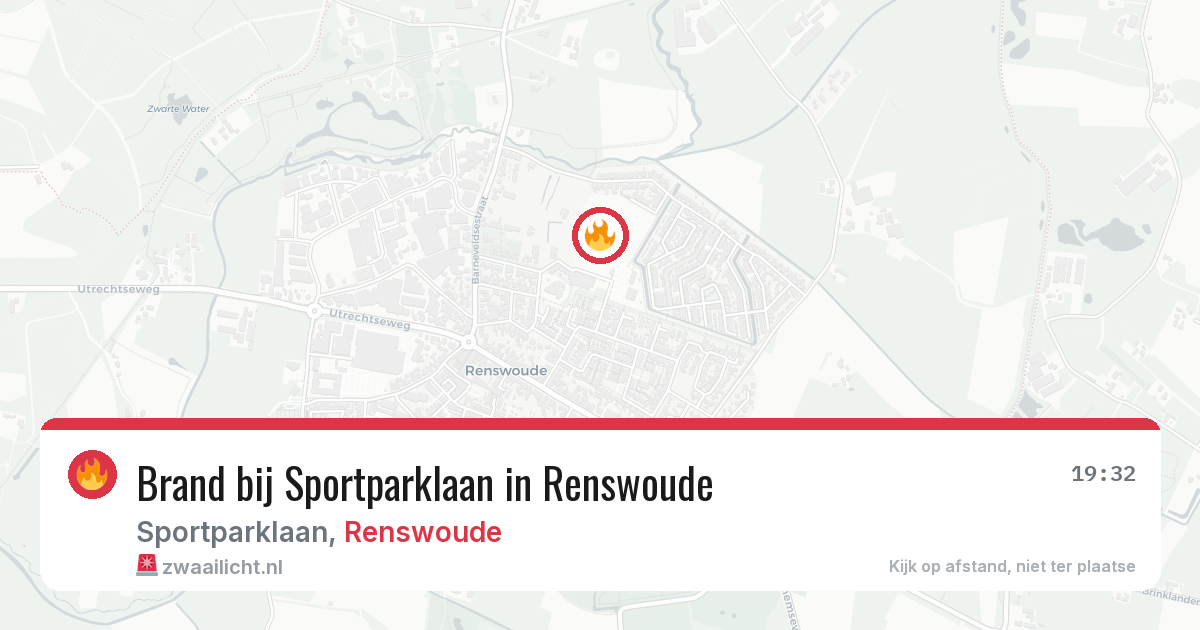 Brand bij Sportparklaan in Renswoude — 28 jun 2026
