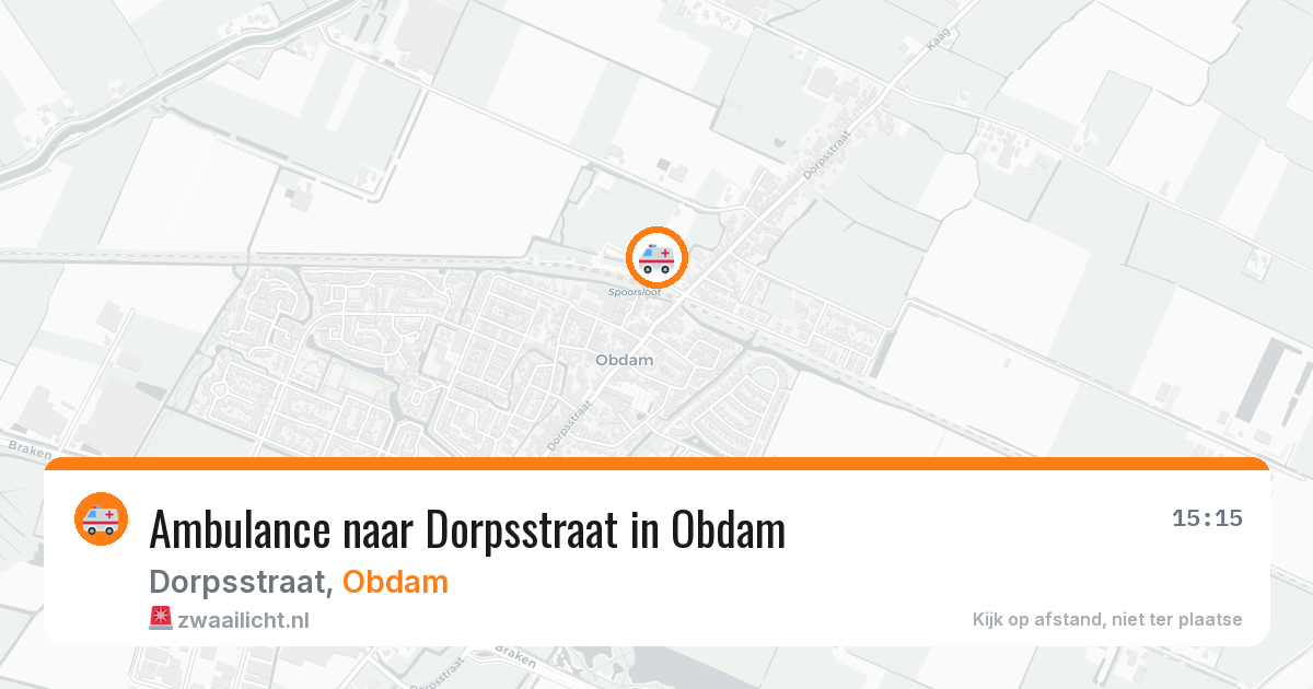 Ambulance naar Dorpsstraat in Obdam — 8 mei 2026