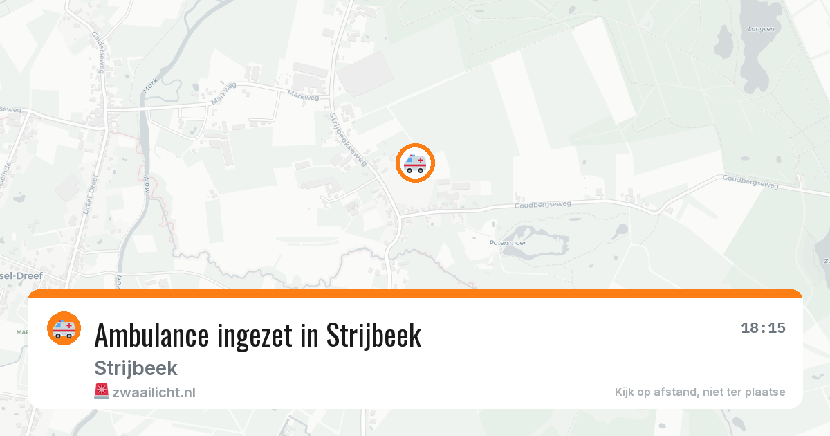 Ambulance ingezet in Strijbeek — 15 feb 2026