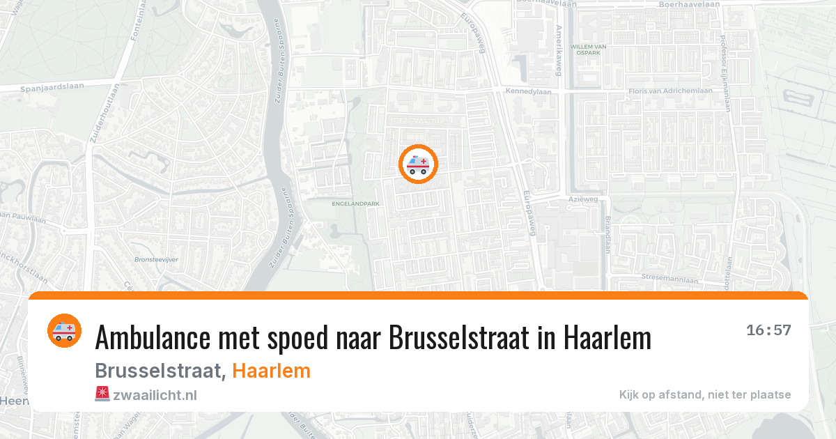 Ambulance met spoed naar Brusselstraat in Haarlem — 25 mrt 2026