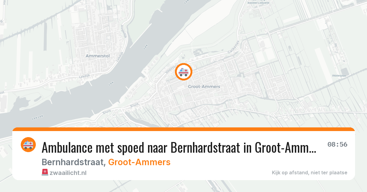 Ambulance met spoed naar Bernhardstraat in Groot-Ammers — 5 jul 2026
