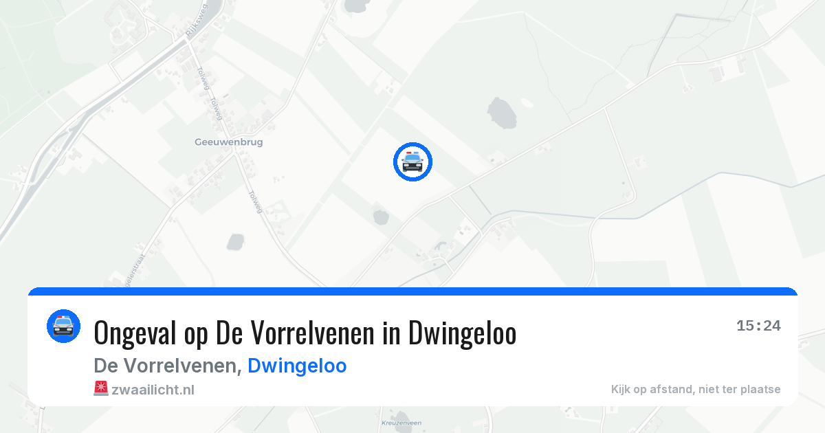 Ongeval op De Vorrelvenen in Dwingeloo — 20 jun 2026