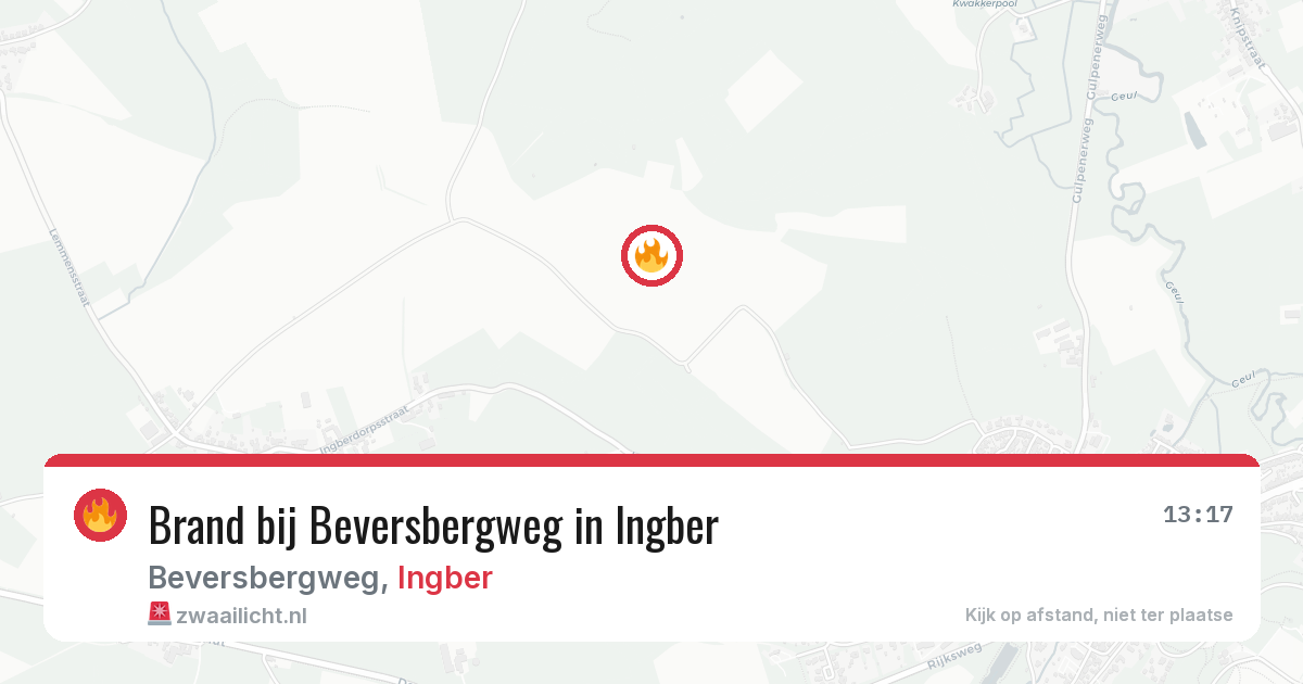 Brand bij Beversbergweg in Ingber — 27 jul 2026